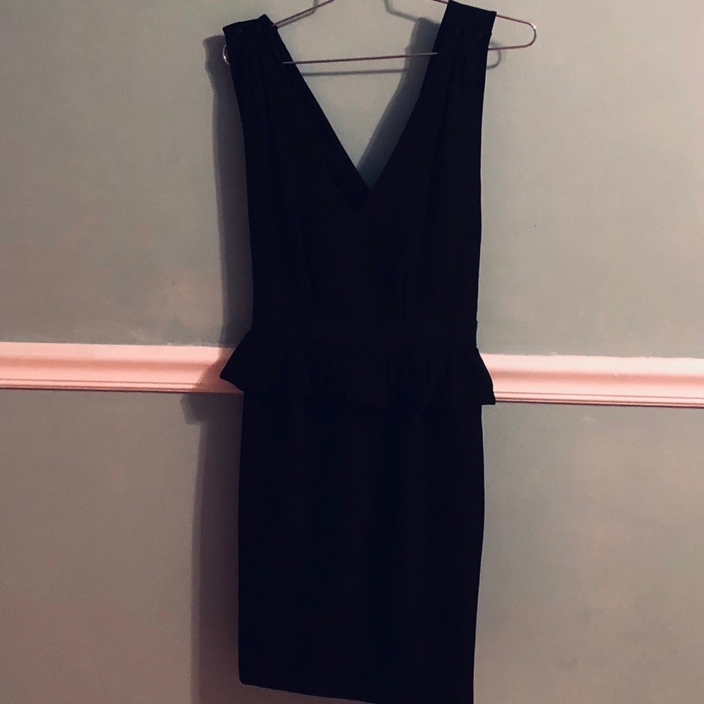 Maje Structured Black Peplum Sm Cocktail dress 👗 - Picture 4 of 8